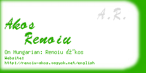 akos renoiu business card